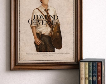 POSTER di Edmund Pevensie, Arte murale, CITAZIONE stampabile Le cronache di Narnia
