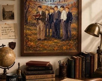 Dead Poets Society, O CAPTAIN, MY CAPTAIN Movie Wall Art, Iconic Quotes Poster