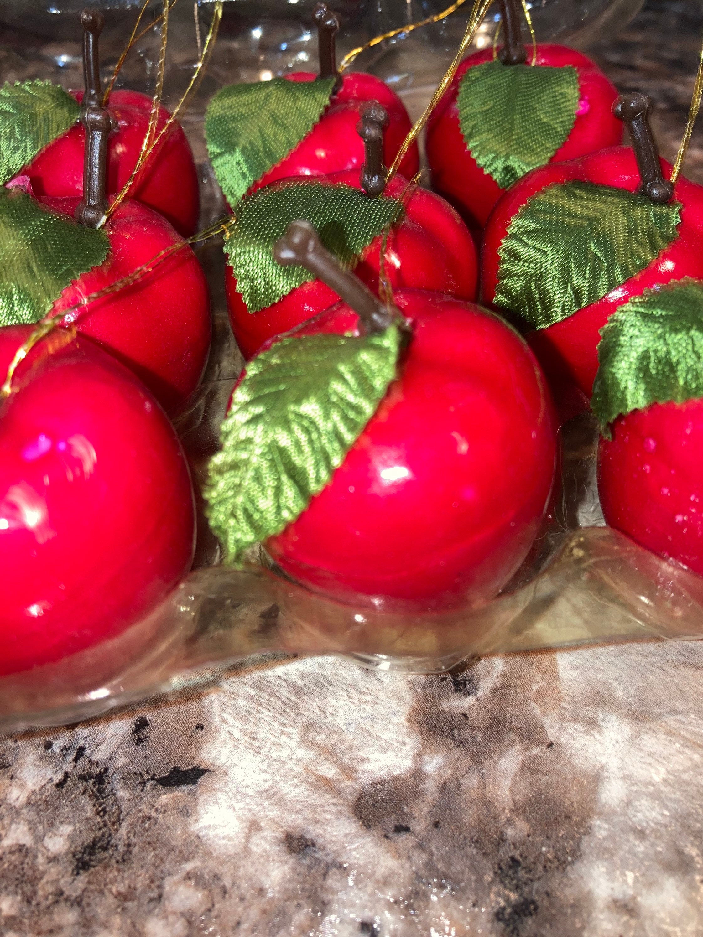 Vintage Apple Ornaments Woolworth Xmas Ornament Vase Filler Etsy