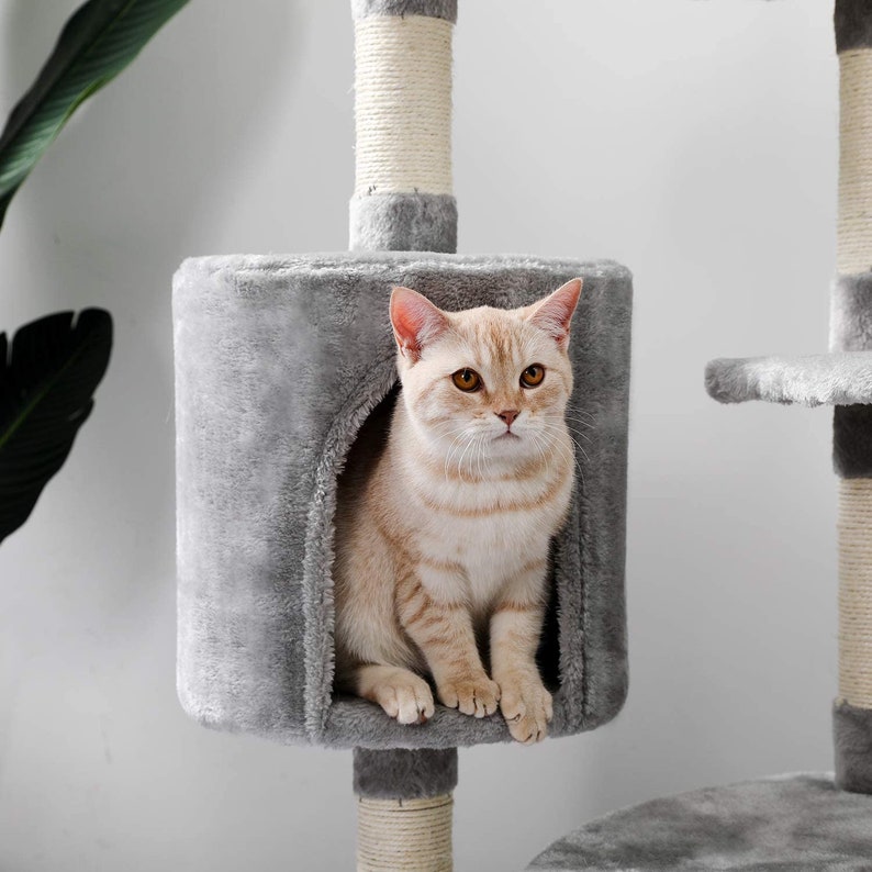 Super Soft Cat Tree for Multiple Cats Plush Cat Tree Tower Etsy