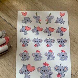 Koala Love I Planner Stickers, Character Stickers, Deco Stickers