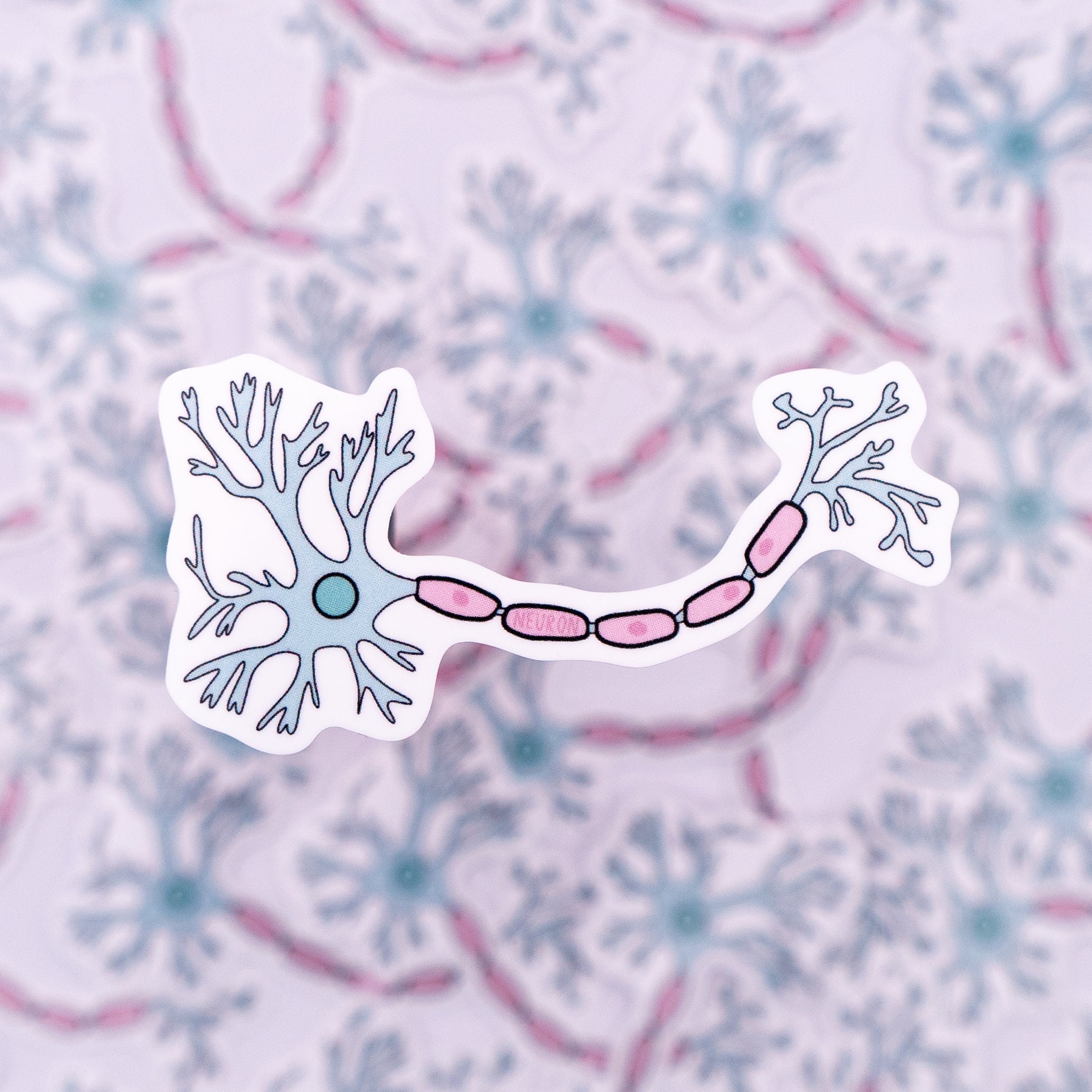 Edible Neuron Sticker Neuron Waterproof Sticker - Psychology, Neurology, Gift for ...