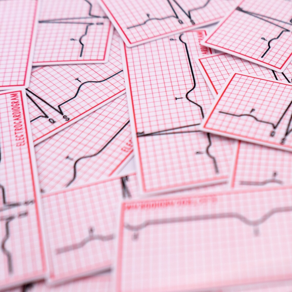 Electrocardiogram (ECG) Waterproof Sticker - Medicine, Sticker for ...