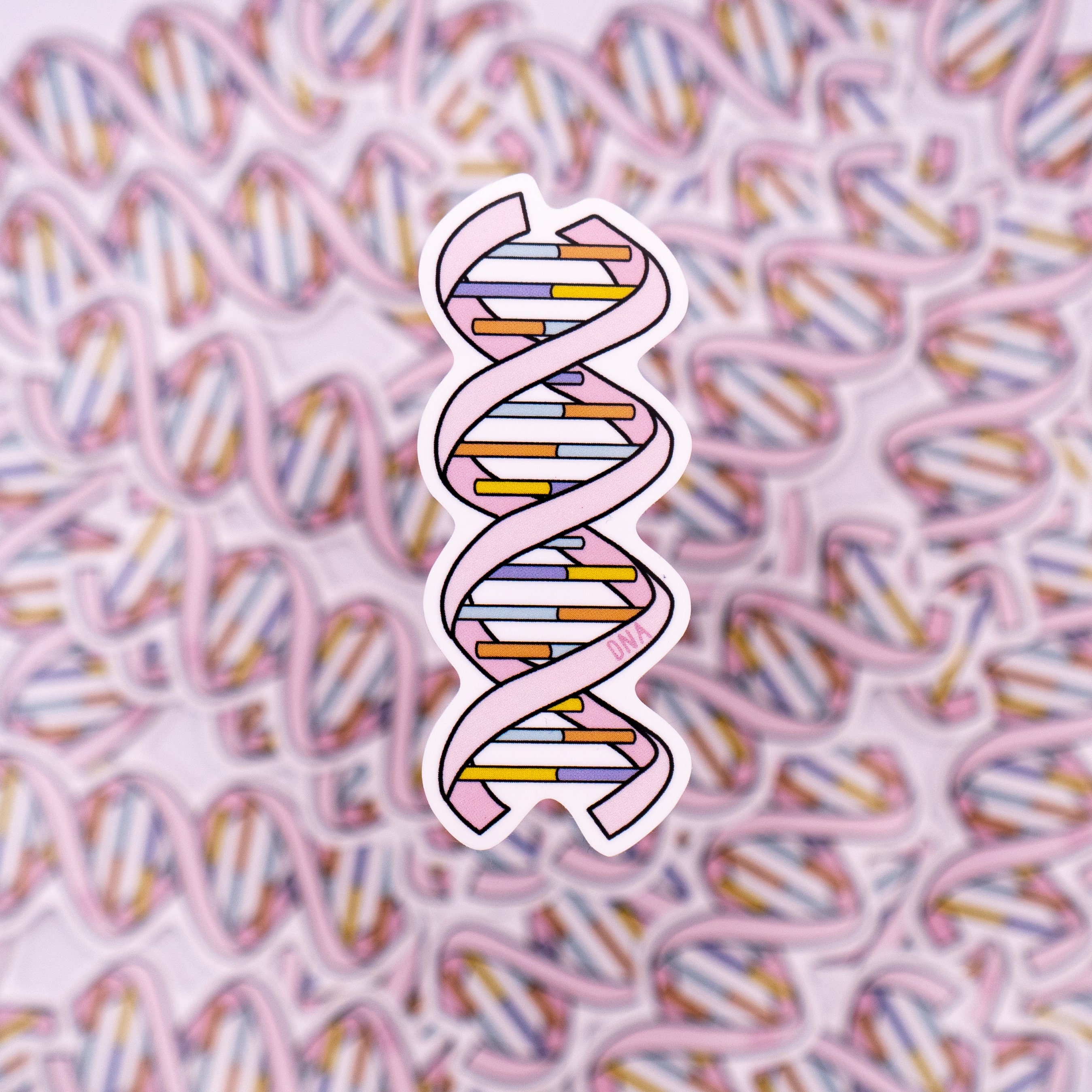 DNA Double Helix Waterproof Sticker - Biology, Genetics, Gift for ...