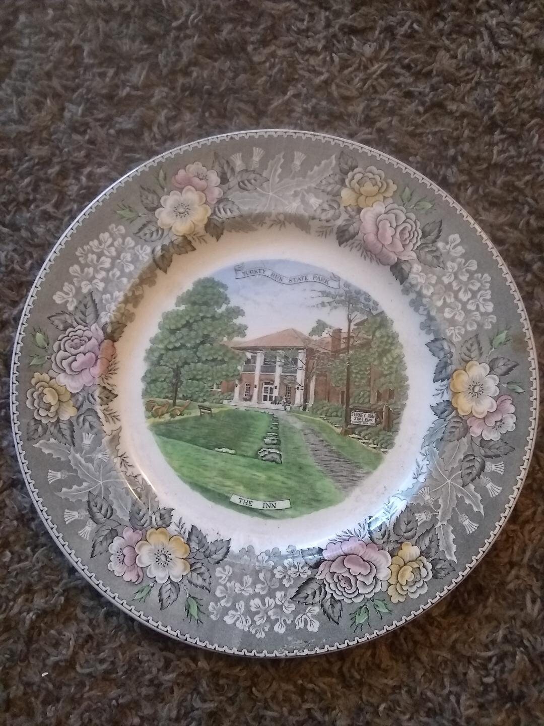 Vintage Adams Old English Staffordshire Ware Turkey Run Inn Etsy