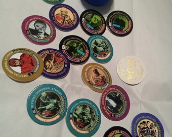 Vintage 90s Lot-Pogs, Pin Back Buttons, Topps Stickers, Etc