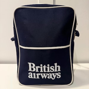 Vintage British Airways Flight Bag - Etsy