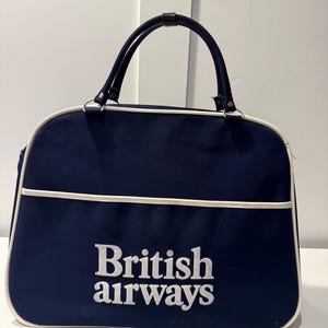 ビンテージ　British Airways トラベラーバック　イギリス製 Vintage British Airways Flight Bag - Etsy