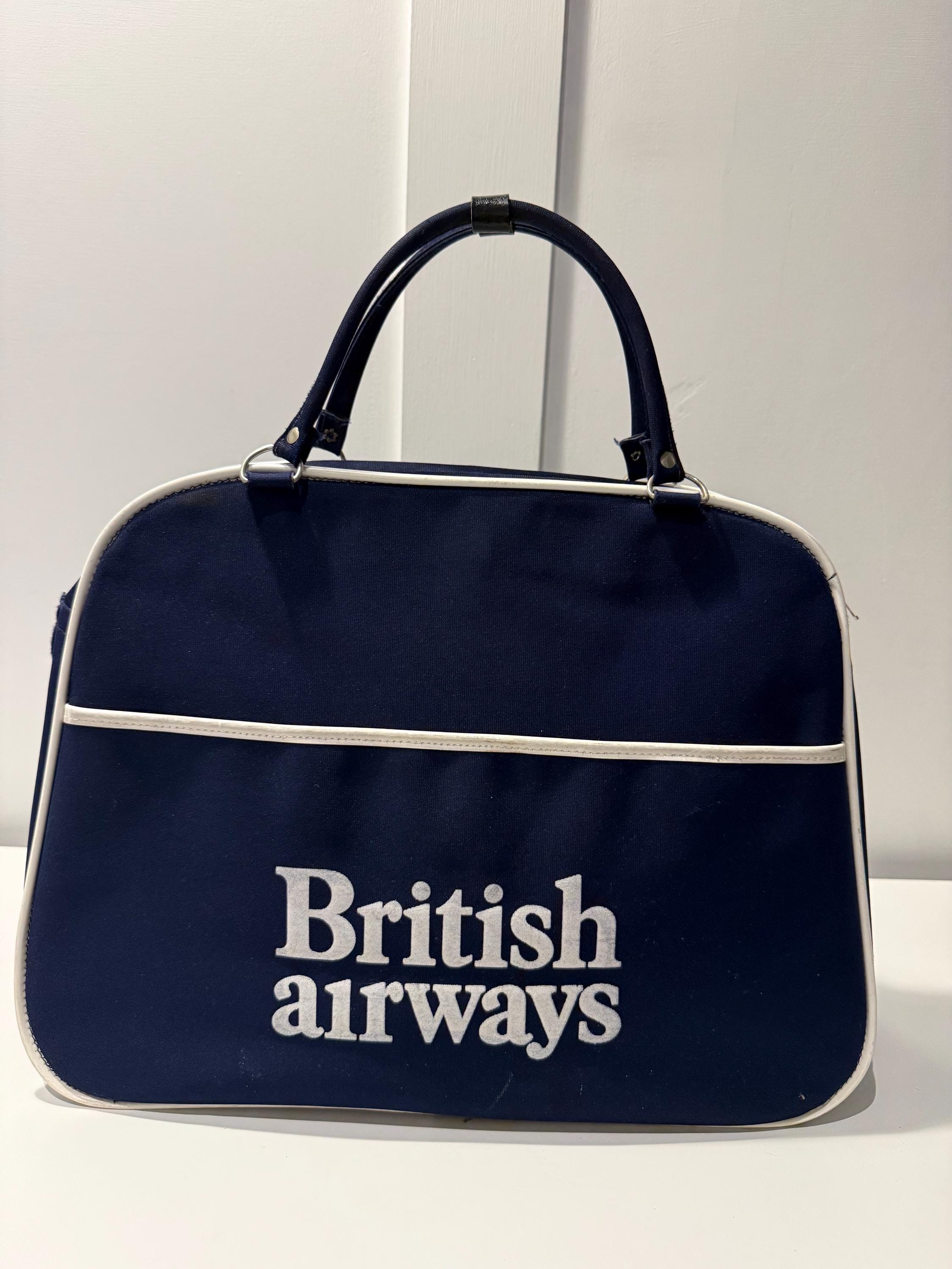 ビンテージ　British Airways トラベラーバック　イギリス製 Vintage British Airways Flight Bag - Etsy UK