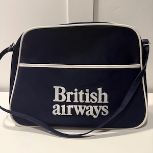 ビンテージ　British Airways トラベラーバック　イギリス製 Vintage British Airways Flight Bag - Etsy