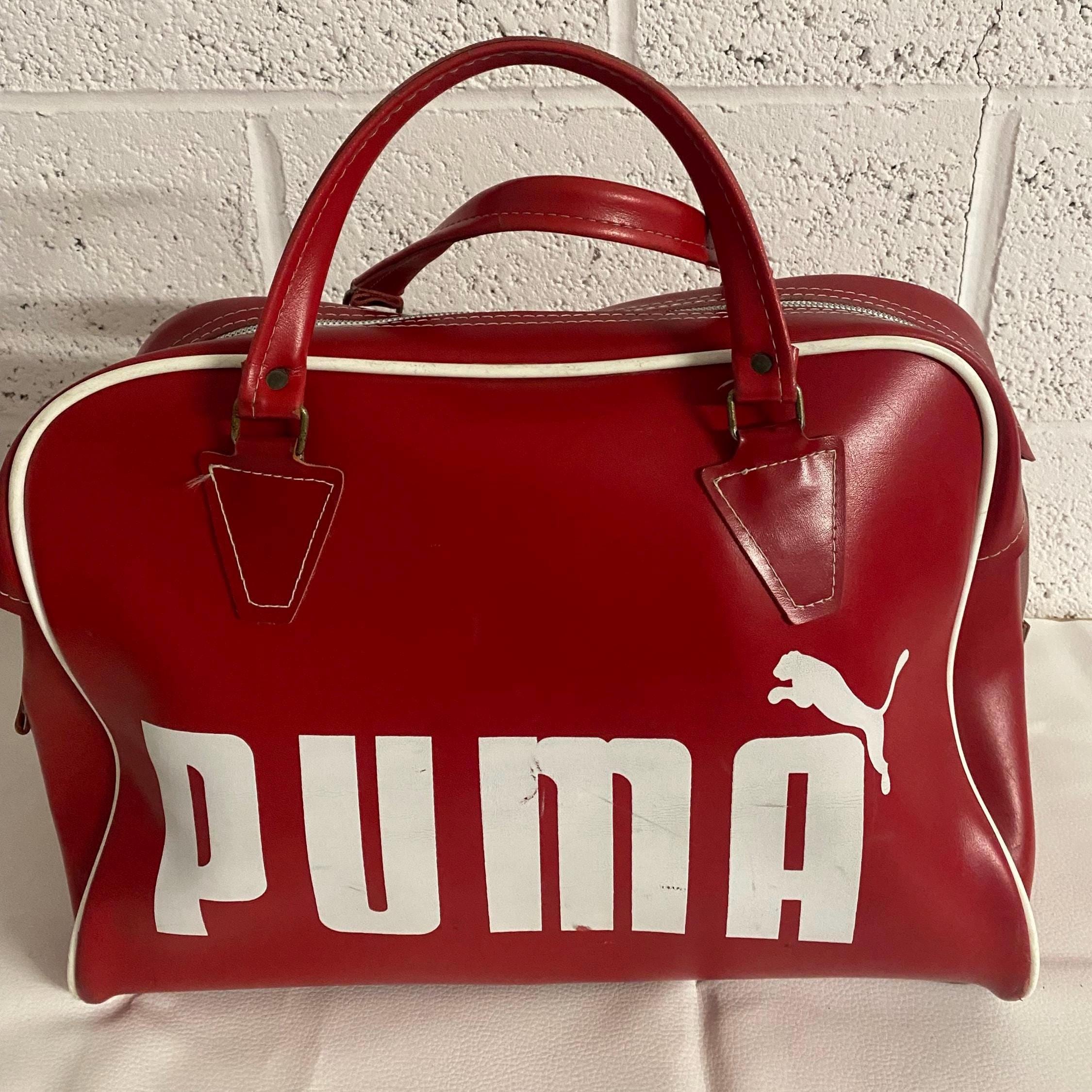 Vintage 1970s Puma Bowling Bag, Red & White - Etsy