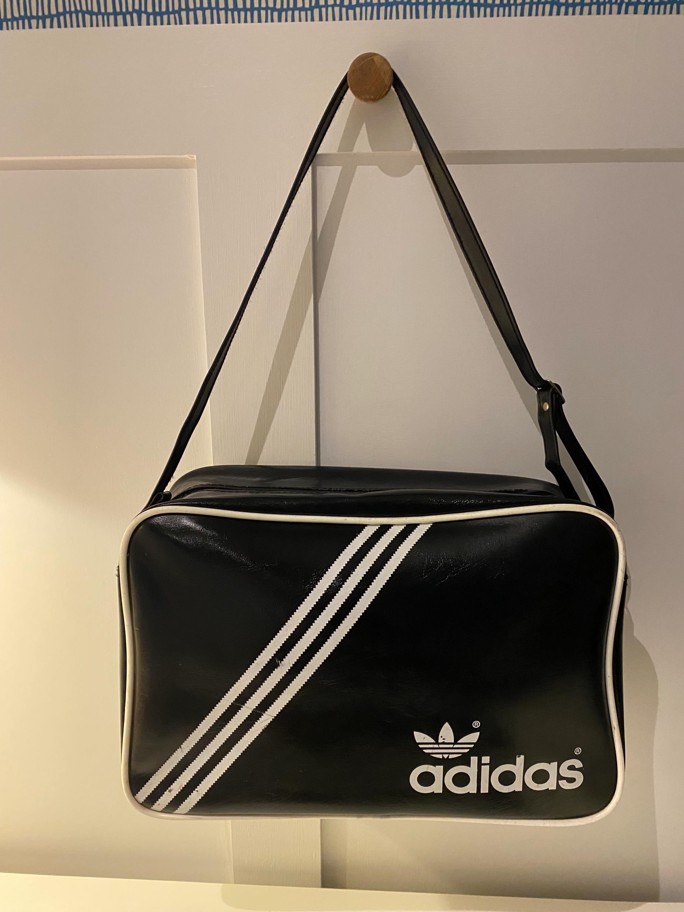 【超美品】adidas 80s Peter Black 英国製 バッグ ブラウン アディダス PETER BLACK (ピーターブラック)社製 稀少ロゴタイプ