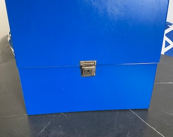 Vintage 1970’s 12” Record Case , finish bright blue