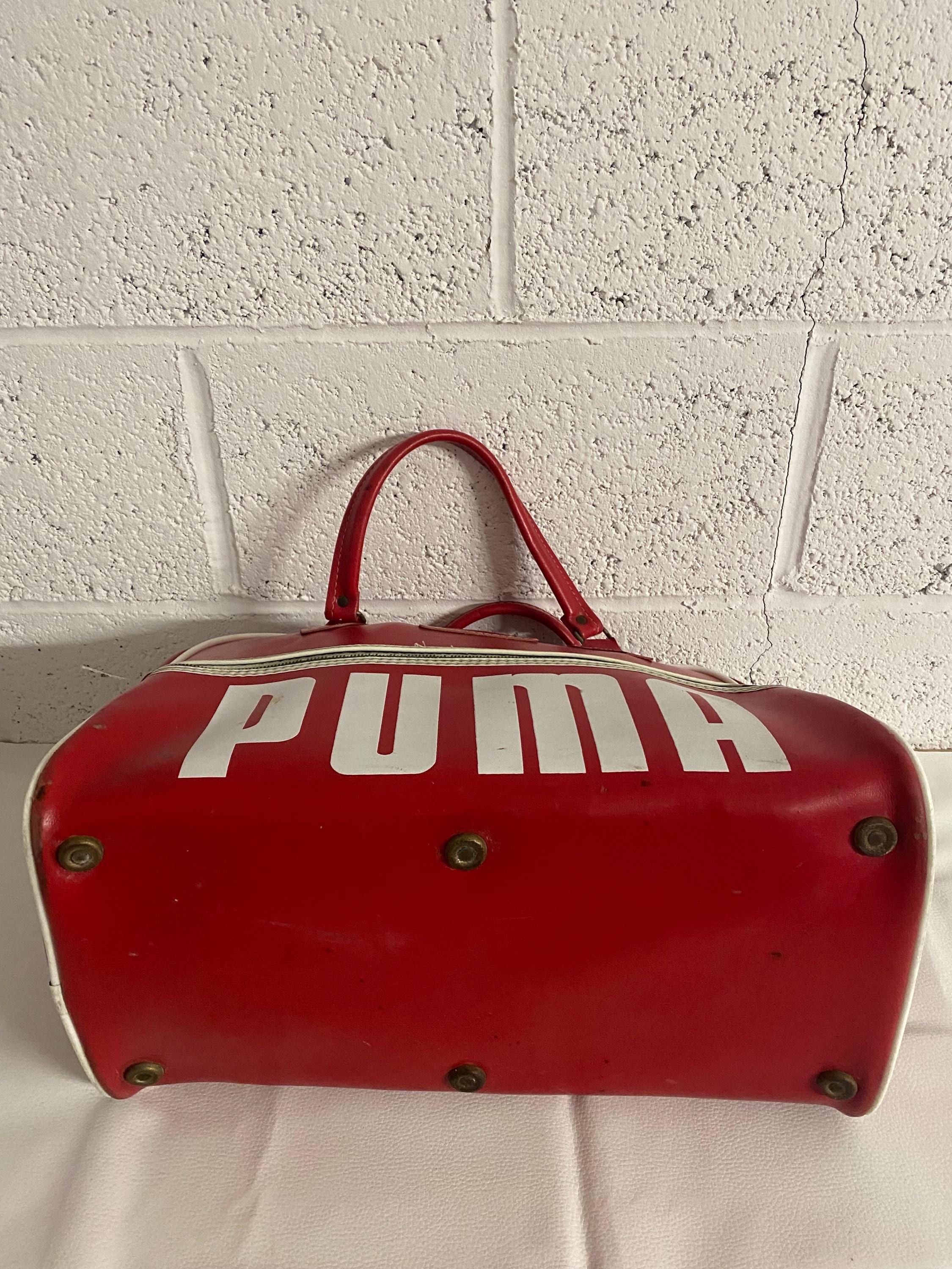 Vintage 1970s Puma Bowling Bag, Red & White - Etsy