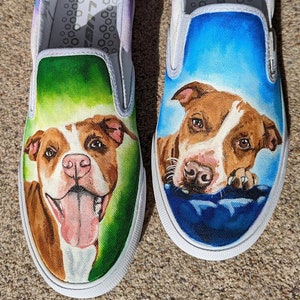 Pet Portrait Hand Painted Shoes