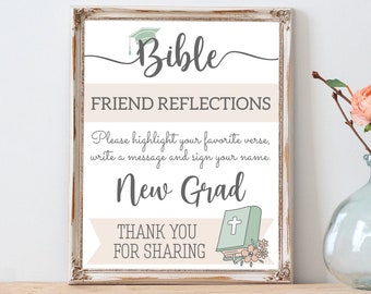 Grad Bible Guest Book Sign - 8&quot;x10&quot; PRINTABLE