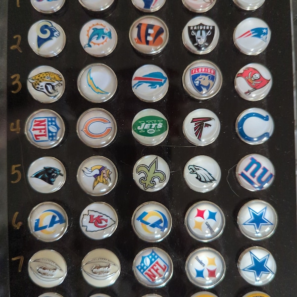 18mm Snap Jewelry - Sports (NBA, NFL, NLB, Hockey, College football, Military and First Responders)