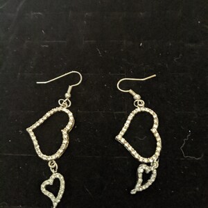 Dangle heart earrings