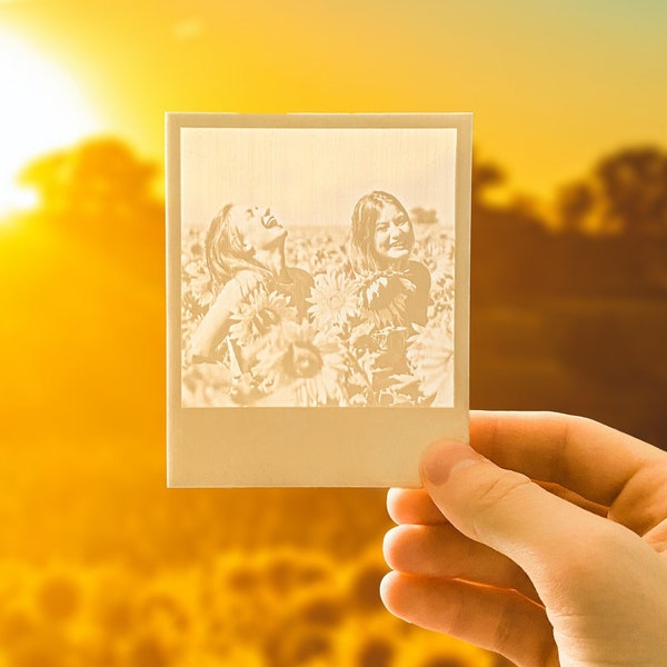 Polaroid Lithophane Photo w/Custom Personalized Photo