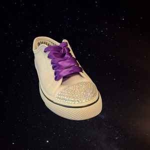 Pearl shoes, bridal sneakers, wedding sneakers, ribbon shoes, glitter shoes, bling sneakers