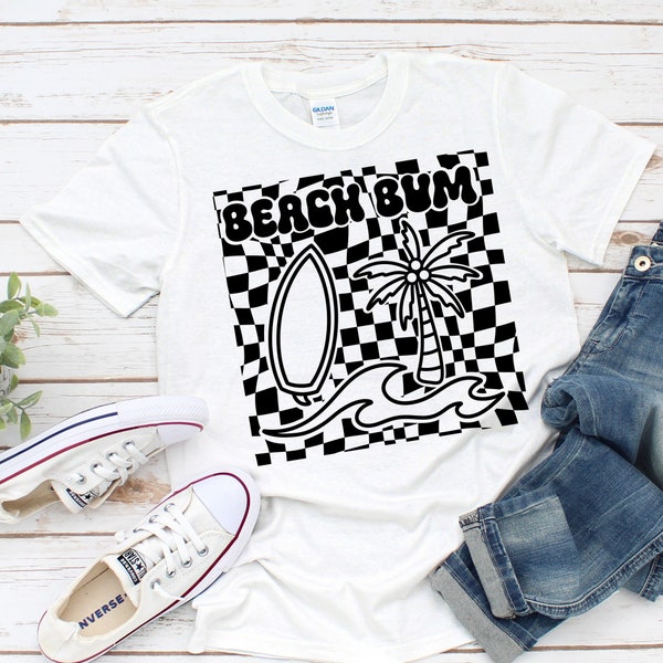 Beach Bum T-Shirt Summer Shirt Beach Shirt Tops and Tees Gifts For Her Women's Clothing Beach Bum Summer Tops