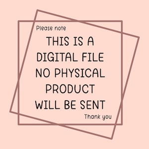 Pu&ograve; includere: Un avviso di file digitale con un bordo marrone. Il testo recita: "Si prega di notare CHE QUESTO &Egrave; UN FILE DIGITALE NESSUN PRODOTTO FISICO SAR&Agrave; INVIATO Grazie."