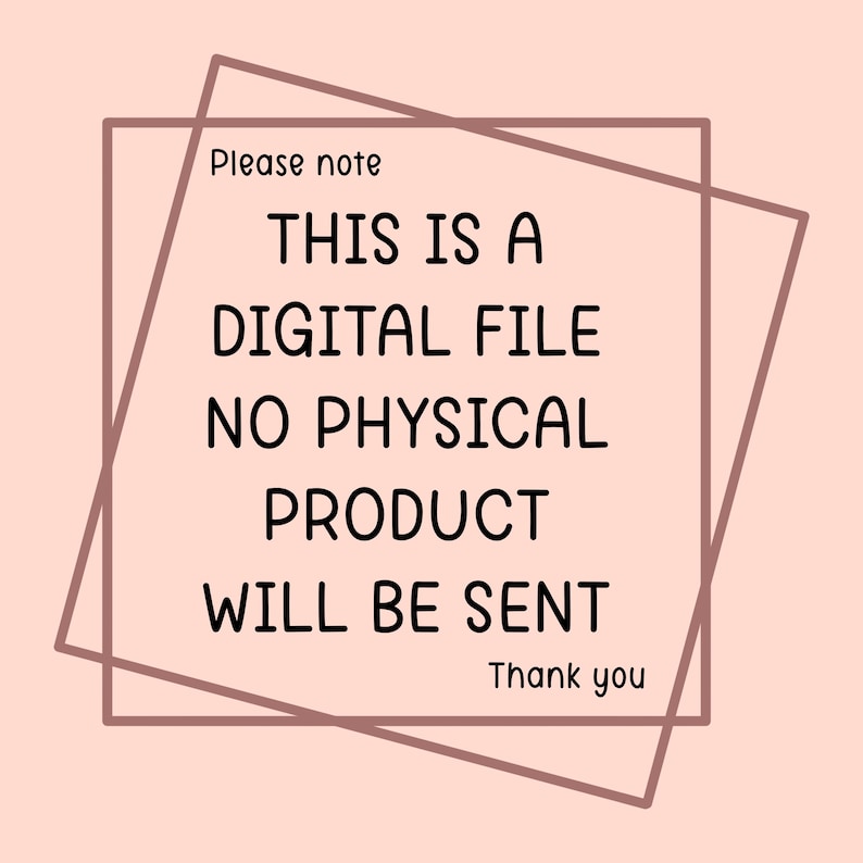 Puede incluir: Un aviso de archivo digital con un borde marr&oacute;n. El texto dice: "Tenga en cuenta QUE ESTE ES UN ARCHIVO DIGITAL NING&Uacute;N PRODUCTO F&Iacute;SICO SE ENVIAR&Aacute; Gracias."