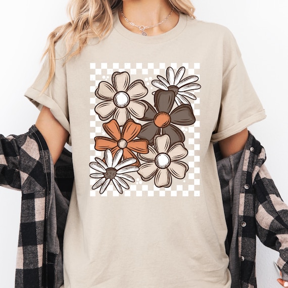 Fall Florals DTF Transfer Fall Ready to Press Transfers Neutral Florals Autumn DTF Transfer Fall Heat Transfer Fall Shirt Transfer Prints