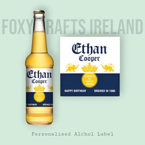 Customized Beer Label, Personalized Label Sticker, Beer Lover Gift, Party Decor, Home Brew Decor