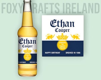 Customized Beer Label, Personalized Label Sticker, Beer Lover Gift, Party Decor, Home Brew Decor