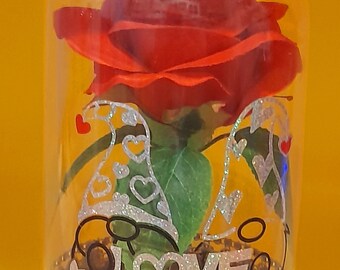 light up rose dome