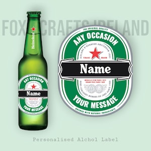 Customized Beer Label, Personalized Label Sticker, Beer Lover Gift, Party Decor, Home Brew Decor