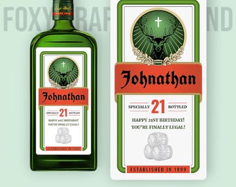 Custom Liqueur Label, Personalized Alcohol Bottle Sticker, Unique Gift for Him, Party Favor for Weddings or Birthdays, Custom Liquor Label