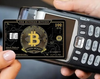 Adesivo per carta di debito Bitcoin, elegante rivestimento per carta di credito, decalcomania per carta, idea regalo perfetta, un'ottima idea per un pensierino.