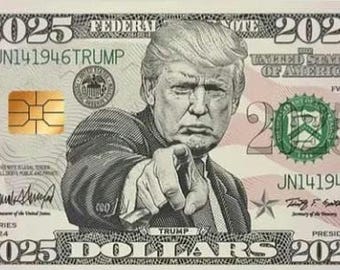 Trump, betalkortsklistermärke, elegant kreditkortsskinn, kortdekal, julklapp, cool presentidé