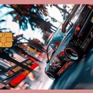 Diseño de coche de carreras para tarjeta de débito, elegante tarjeta de crédito, calcomanía para envolver tarjetas, regalo ideal para calcetines navideños.