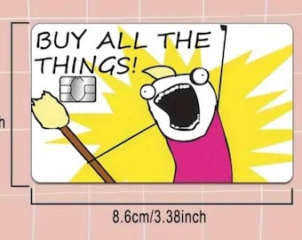 A Debit Card Sticker, This is a funny cover for your debit or Credit Card,its a sticker Decal, add charm or a cool look to your or Gift Idea