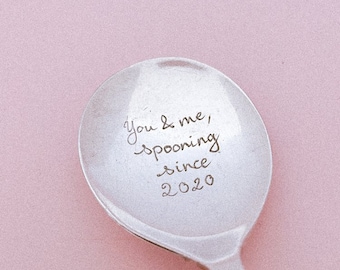 You & Me, spooning since … • Personalised Engraved Spoon • Maison Spoon