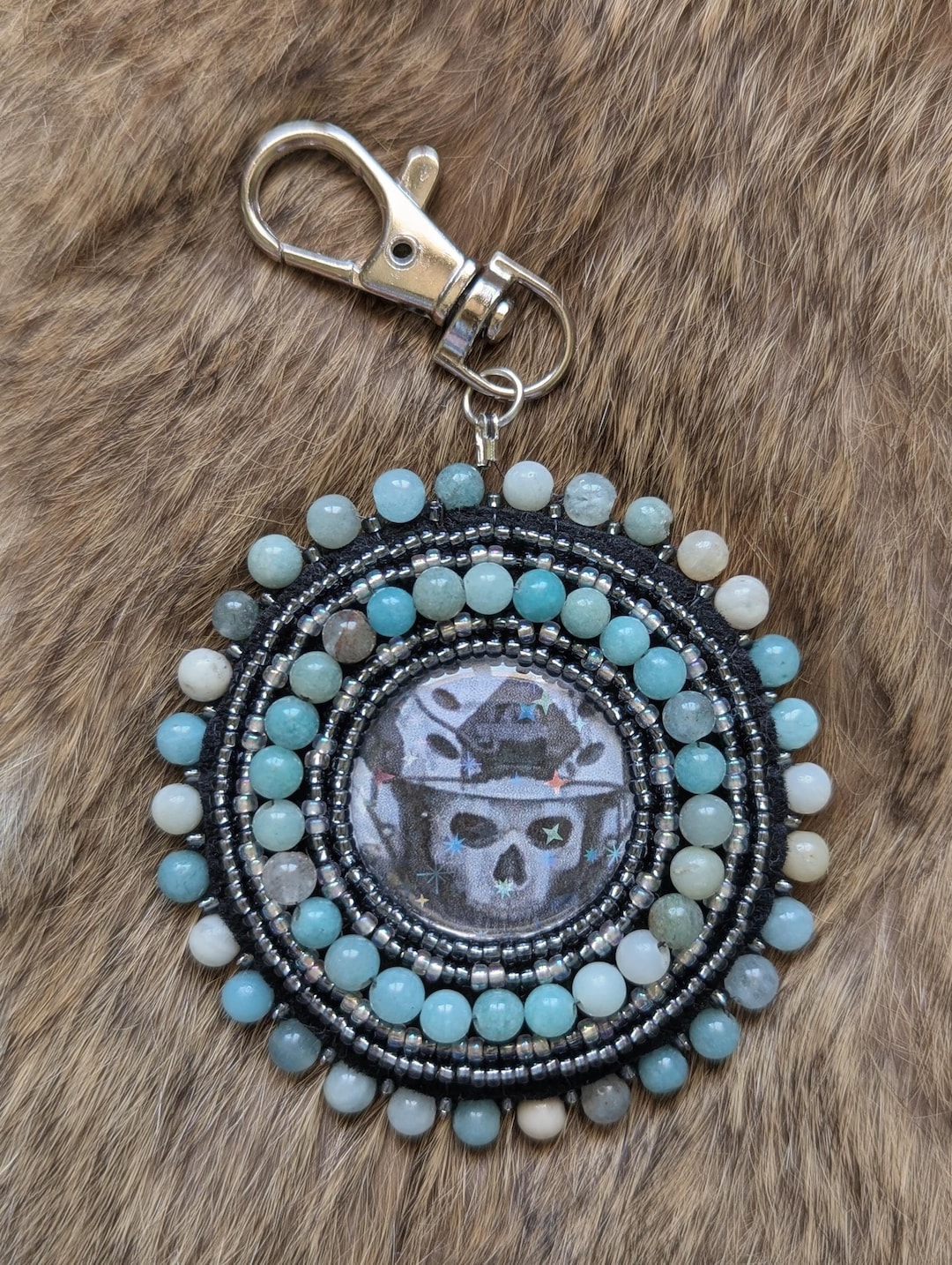 Simon Keychain Call of Duty Simon Ghost Riley Beaded Keychain - Etsy