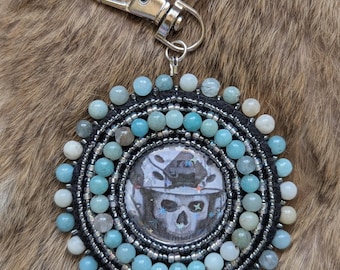 Call of Duty Simon Ghost Riley Beaded Keychain