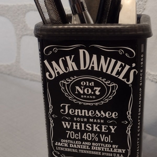 Jack Daniels Bürohelfer aus 0,7 l Flasche,Stiftehalter,Aufbewahrungsbox