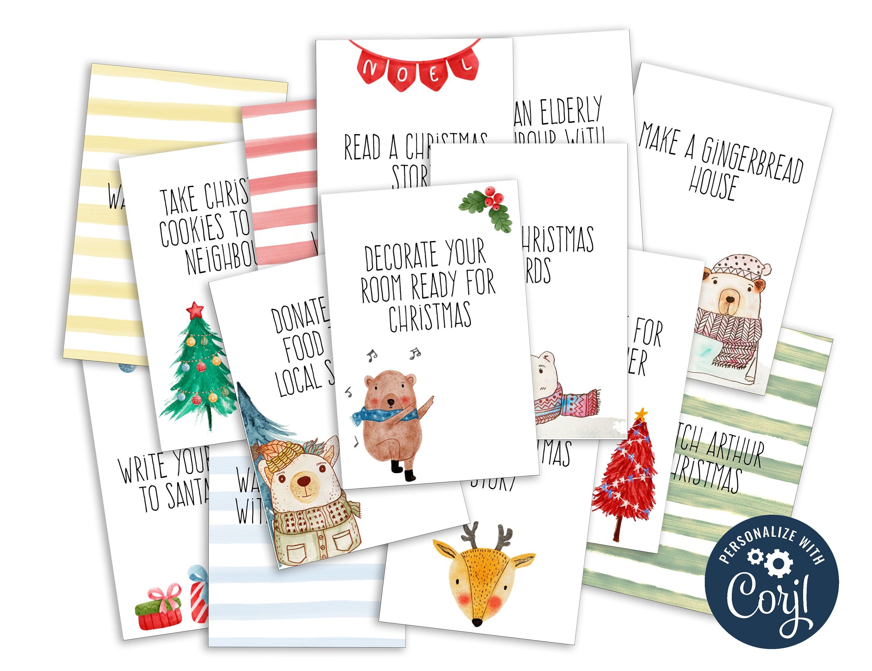 Editable Advent Template Etsy