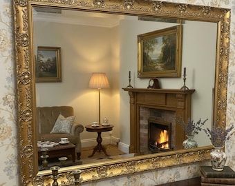 Large Antique Gold French Framed Decorative Rococo Ornate Framed OPERA Wall Mirror - Choice of Size - Premium Quality Free P&P