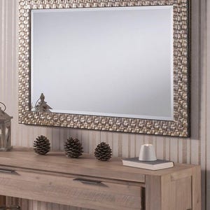 John Lewis Mosaic Champagne Silver Wall Mirror - Choice of Size - Fabulous Mirror
