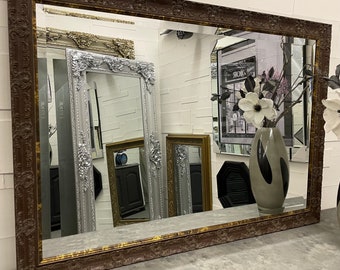 Large Walnut Gold French Framed Decorative Rococo Ornate Framed OPERA Wall Mirror - Choice of Size - Premium Quality Free P&P