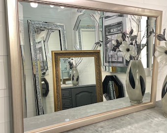 X Large Antique Silver Mirror Elegant Framed Richmond Wall Mirror - Choice of Size - Premium Quality Free P&P