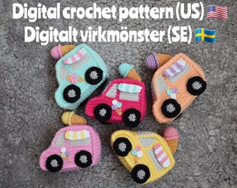 PDF Ice cream truck - amigurumi, crochet pattern