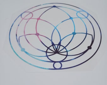 Lotus Geometry Vinyl Decal