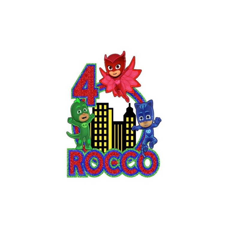 PJ Masks Cake Topper Etsy UK