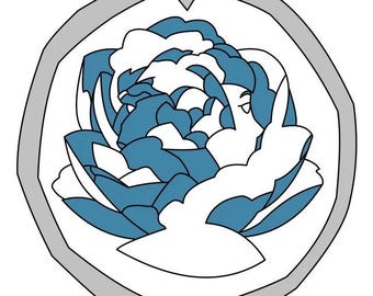 Jinx and Ekko blue rose sticker